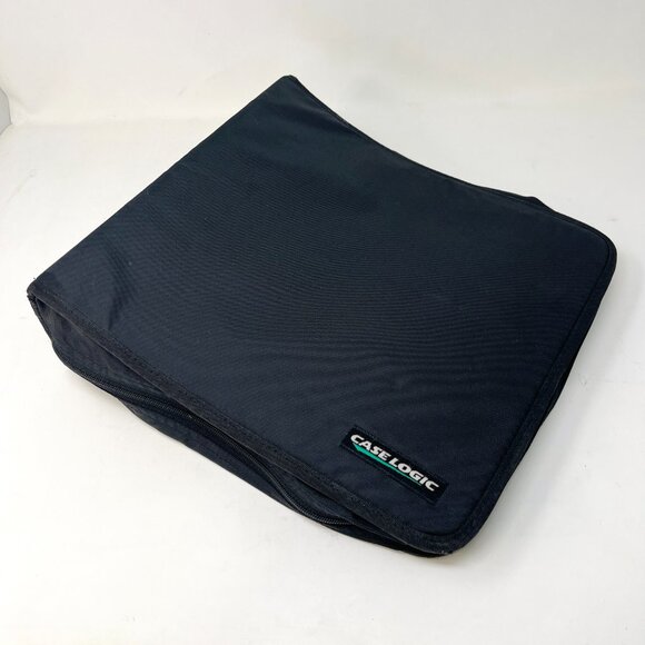 CaseLogic [Holds 208] CD DVD BLU-RAY Wallet Holder Keeper Black Nylon Zippered - Picture 2 of 6